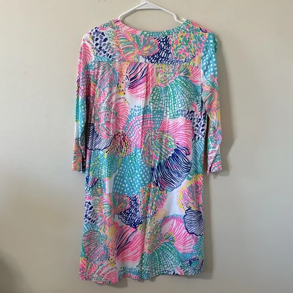 Lilly Pulitzer Ali Dress Roar of the Seas 3/4 Sleeve Casual Dress Size Medium - Picture 6 of 9